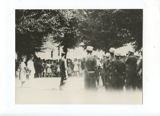 grande photo musique de la 13ème DBLE Légion Etrangère juillet 1945 légende au dos 23,5 x 17,5 cm  10