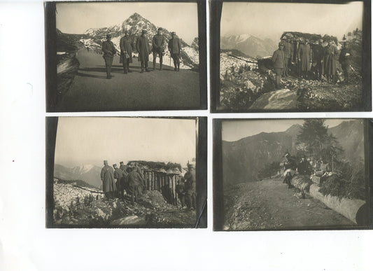 lot de 5 photos visite du général Fayolle sur le front italien 1918 13 x 9 cm