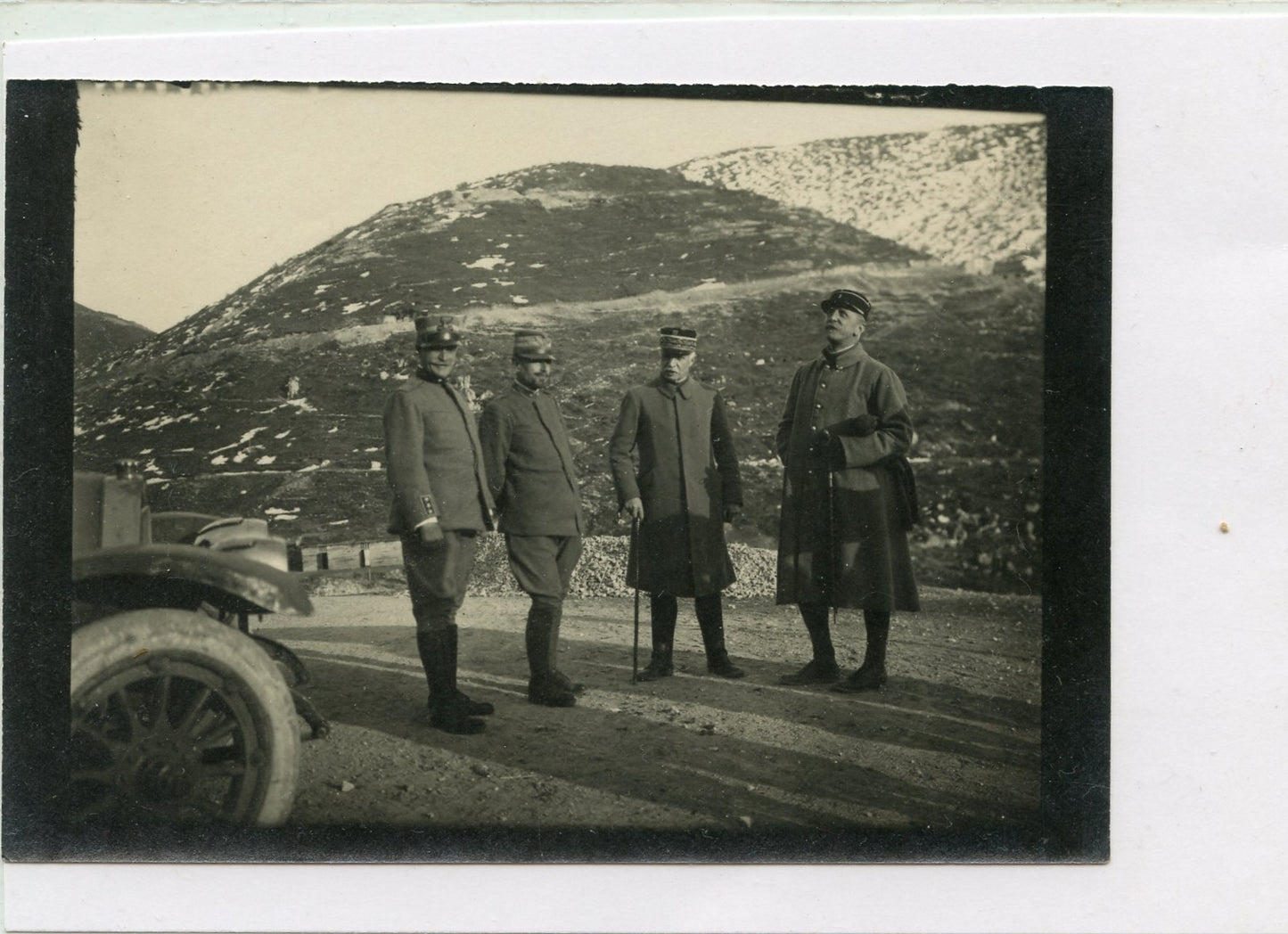 lot de 5 photos visite du général Fayolle sur le front italien 1918 13 x 9 cm