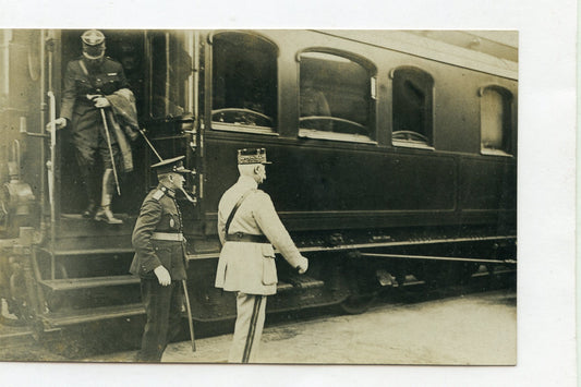 carte photo visite du maréchal Pétain en Tchécoslovaquie années 20 2