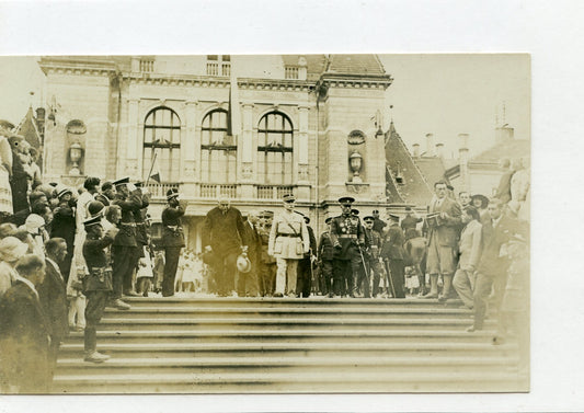 carte photo visite du maréchal Pétain en Tchécoslovaquie années 20