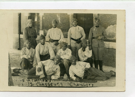 carte photo groupe du 13° chasseurs à cheval Chambéry 1923