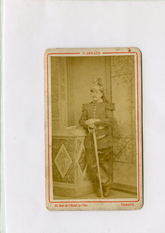 photo carte de visite d'un dragon du 12° régiment 10,5 x 6 cm vers 1880