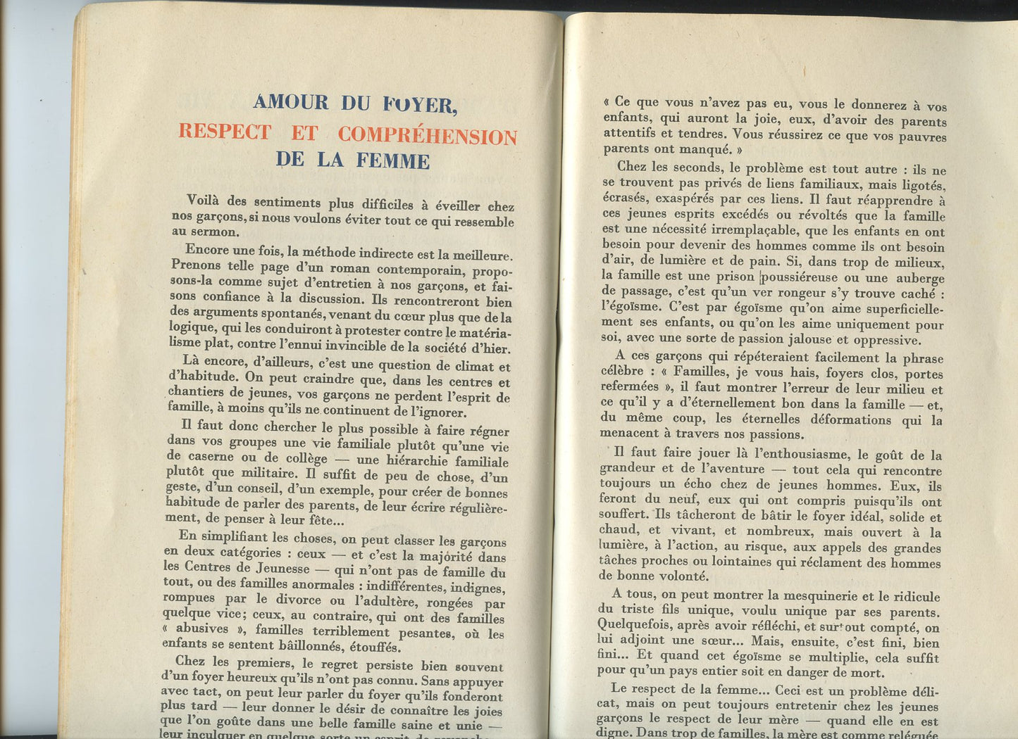 livret le chef et la famille, Maréchal Pétain, Vichy, Etat Français