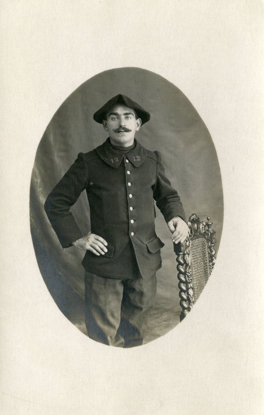 carte photo d'un chasseur du 12°BCA 1914-1918