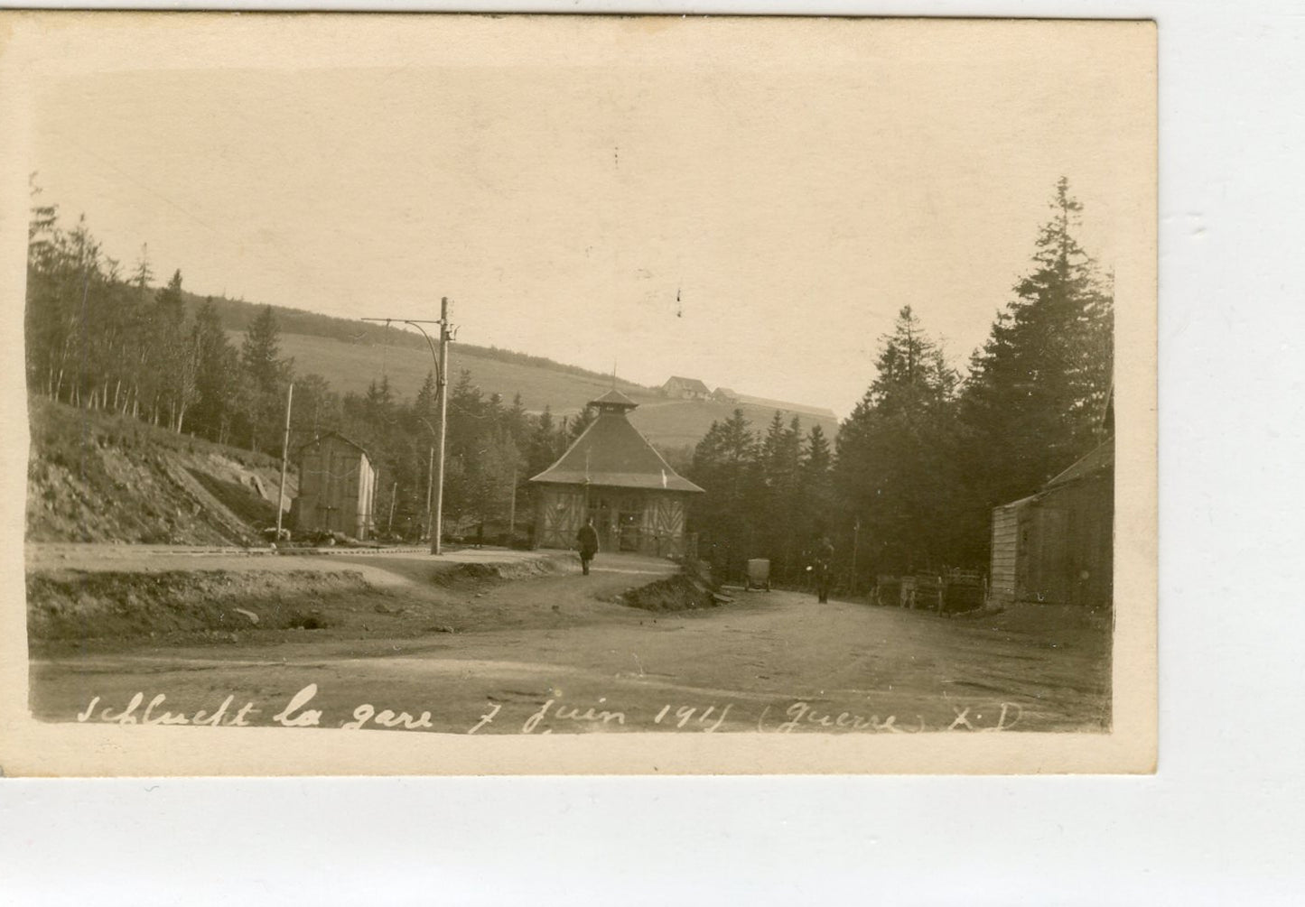 carte photo la gare du col de la Schlucht Vosges Alsace en 1914-1918