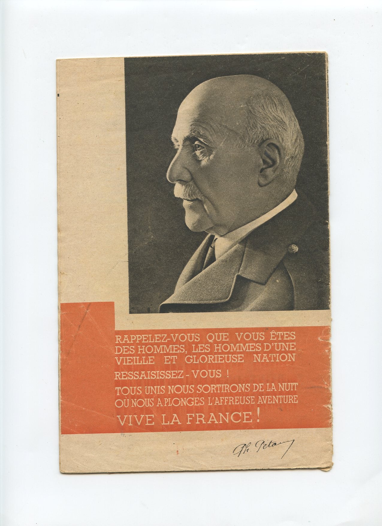 livret pour sortir de la nuit, Maréchal Pétain, Vichy, Etat Français