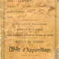 livret d'appareillage de blessé de guerre 53°RA et 221°RA 1914-18, perte d'un œil
