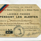 carte laisser passer pendant les alertes défense passive de Paris 1939-45