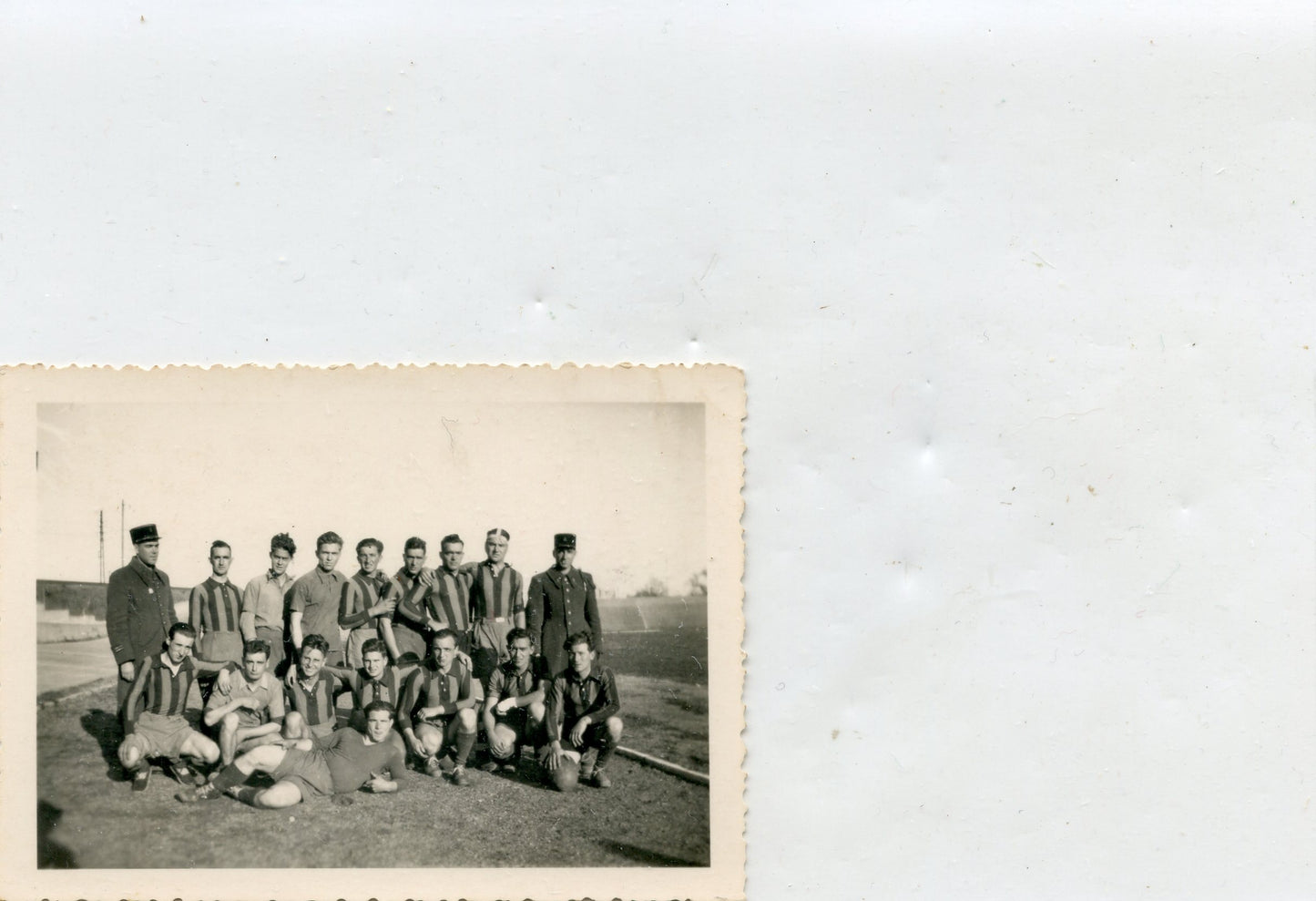 photo d'une équipe de rugby des troupes coloniales années 30, 6x6,5 cm