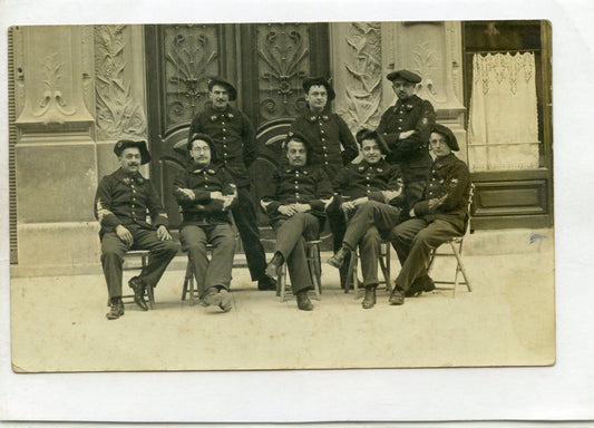 carte photo sergent des 14° et 28° bataillon de chasseurs alpins Grenoble avant 1914