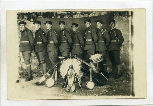carte photo musiciens de la Légion Etrangère années 20-30