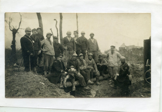 photos de canonniers marins à terre avec pièce de marine 1914-1918 14x8 cm