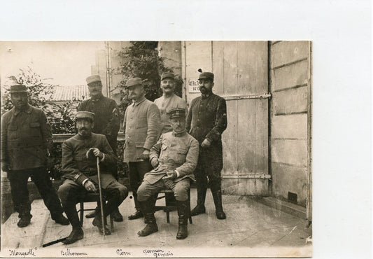 carte photo de cadres du 41°RIT en 1914 Nancy Toul avec noms 1