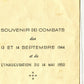carte postale du Général Leclerc inauguration du monument de la bataille de Dompaire 1944
