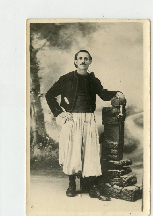 carte photo d'un zouave  1914-1918 ou avant