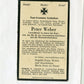 carte avis de décès d'un soldat allemand tué en 1942 en Russie décoré de la croix de fer et d'autres récompenses
