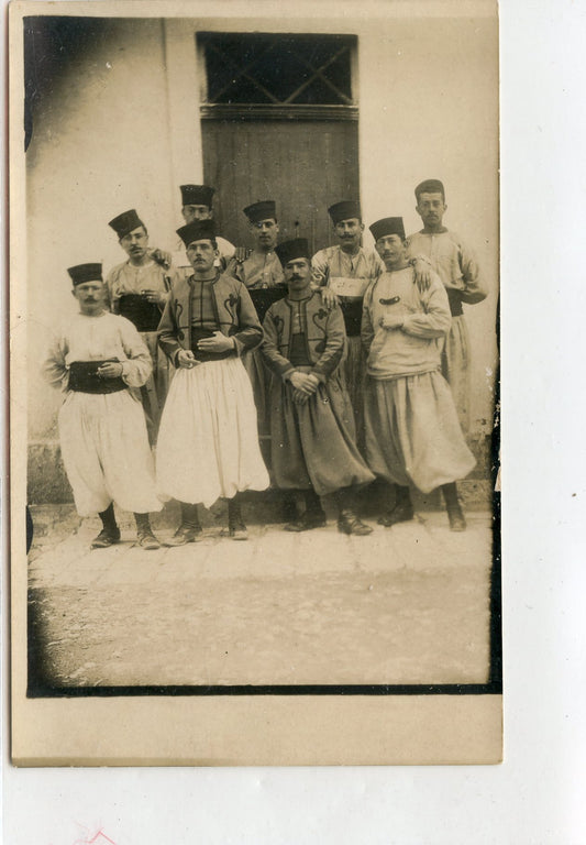 carte photo de tirailleurs en Afrique du nord, avant 1914