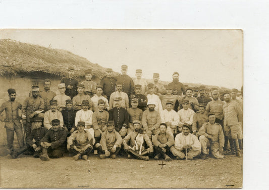 carte photo de zouaves ou tirailleurs en Afrique du nord, avant 1914