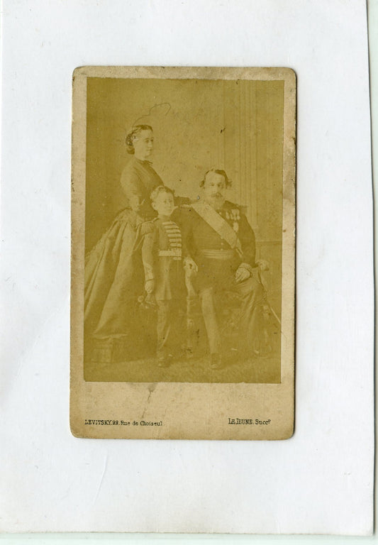 photo carte de visite de la famille impériale second empire 1870