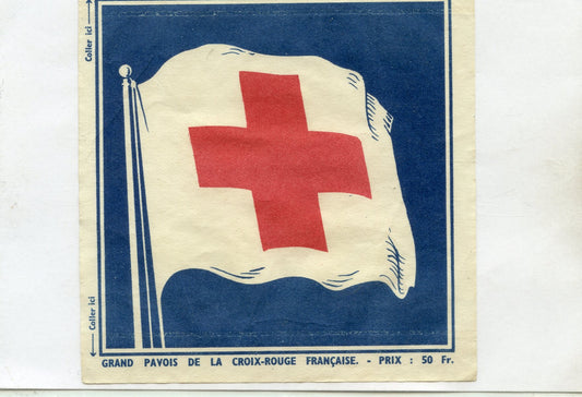 papier drapeau de la croix rouge 1939-45