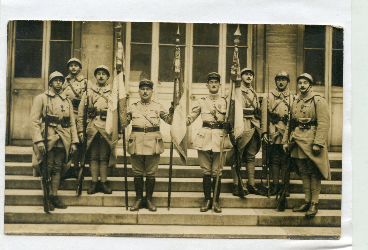 carte photo drapeaux du 79° régiment d'infanterie Nancy  1914-1918