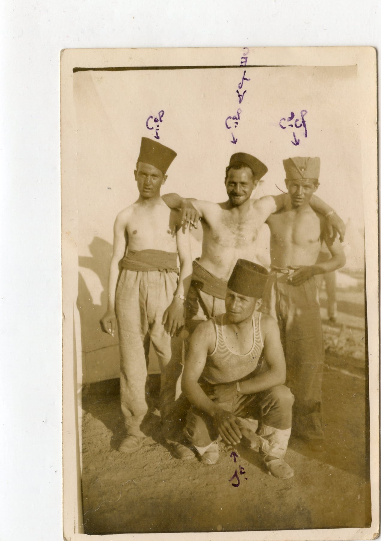 carte photo de tirailleurs années 30