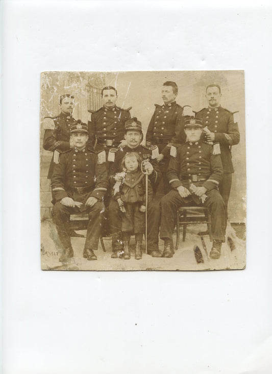 photo cartonnée sous-officiers service de santé avant 1914