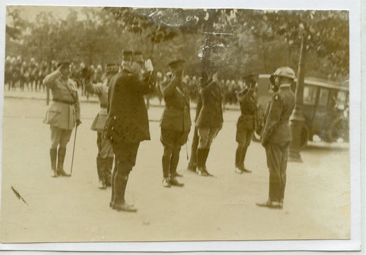 photo maréchal Joffre et Officiers français et étrangers vers 1920