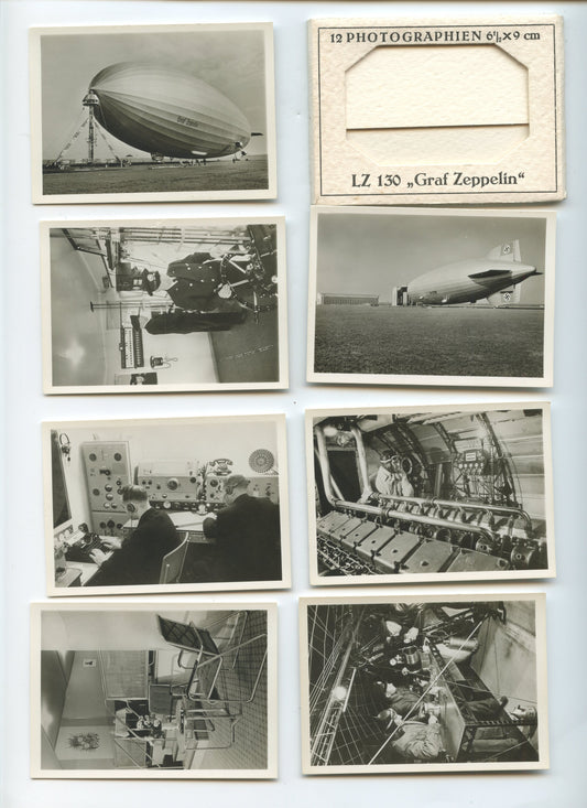 pochette avec 12 photos du Zeppelin LZ 130 années 30 régime Nazi