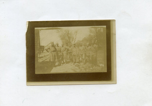 photo d'un groupe de soldats serbes 1914-18 9x6 cm