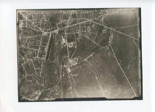 photo aérienne aout 1918 Saint Quentin pilote Weiller BR 220
