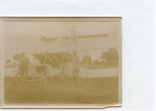 1914-1918 : photo avion détruit 12 x 9 cm