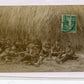 carte photo d'un groupe  du 30° rgt d'infanterie Annecy 1913 manœuvres dans l'Ain