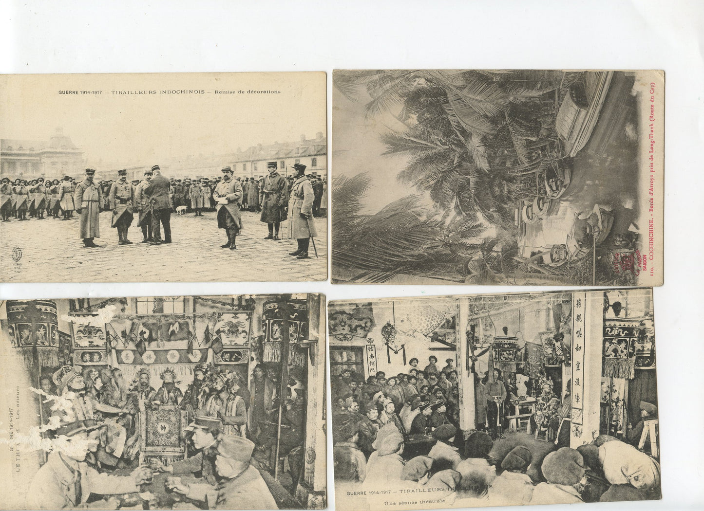 livret militaire et cartes postales d'un soldat détaché aux troupes indochinoises coloniale 1914-18