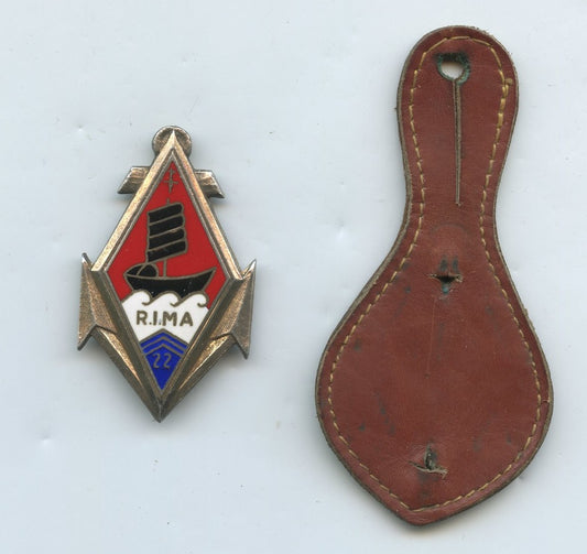 insigne du 22°RIMa coloniale en argent
