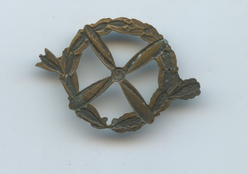 insigne de béret en bronze des aérostiers années 30 43x29mm