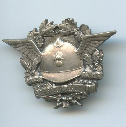 insigne anciens combattants et anciens militaires du train  1914-18 40x31 mm