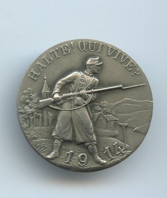 insigne patriotique Français 1914 halte qui vive 34mm