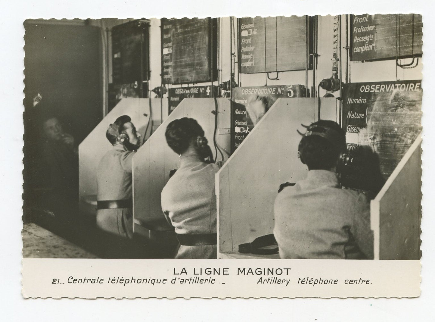 carte postale ligne Maginot central téléphonique  15 x 10,5 cm