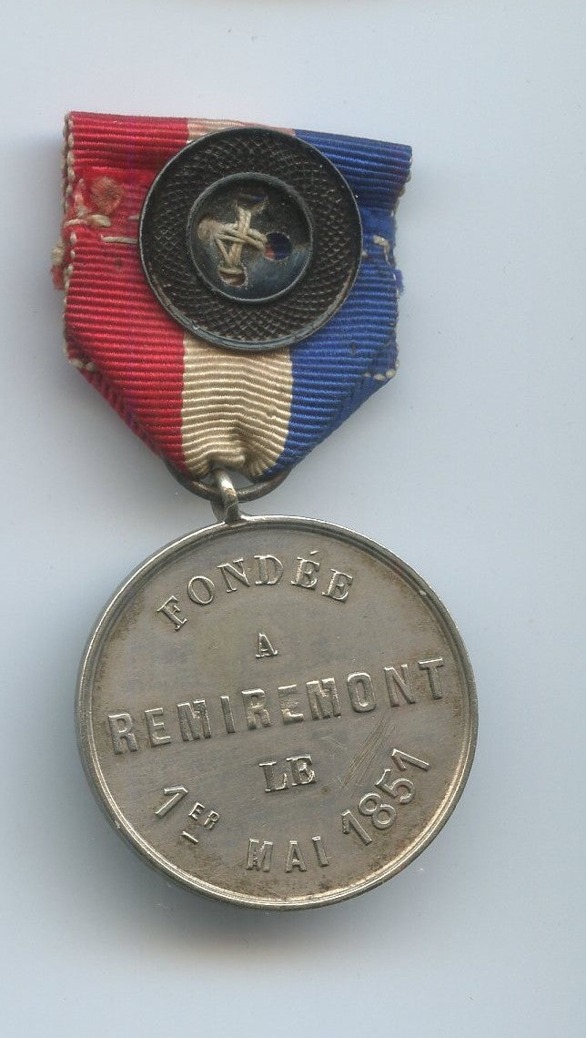 médaille de la société des secours mutuels de Remiremont Vosges