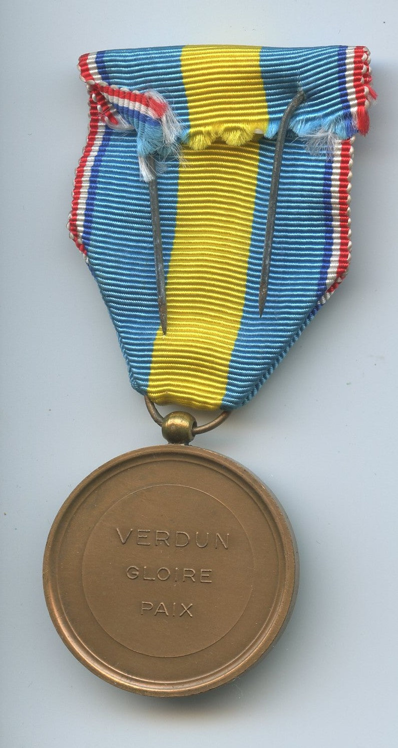 médaille de la paix de la ville de Verdun 1914-1918