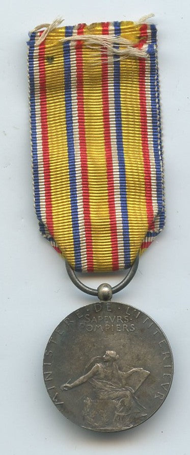 Médaille des pompiers en argent 1900