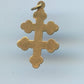 pendentif croix de lorraine émaillée bleue