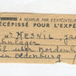 récépissé de colis pour travailleur Français du STO en Allemagne 1944 1