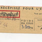 récépissé de colis pour travailleur Français du STO en Ukraine 1944