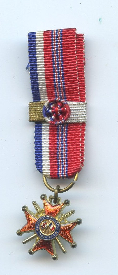 réduction grand officier de la croix franco- britannique avec rosette