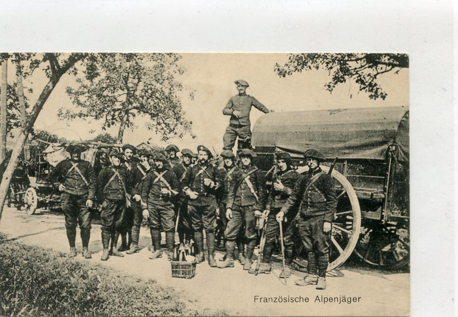 1914-1918 : CPA allemande chasseurs alpins français