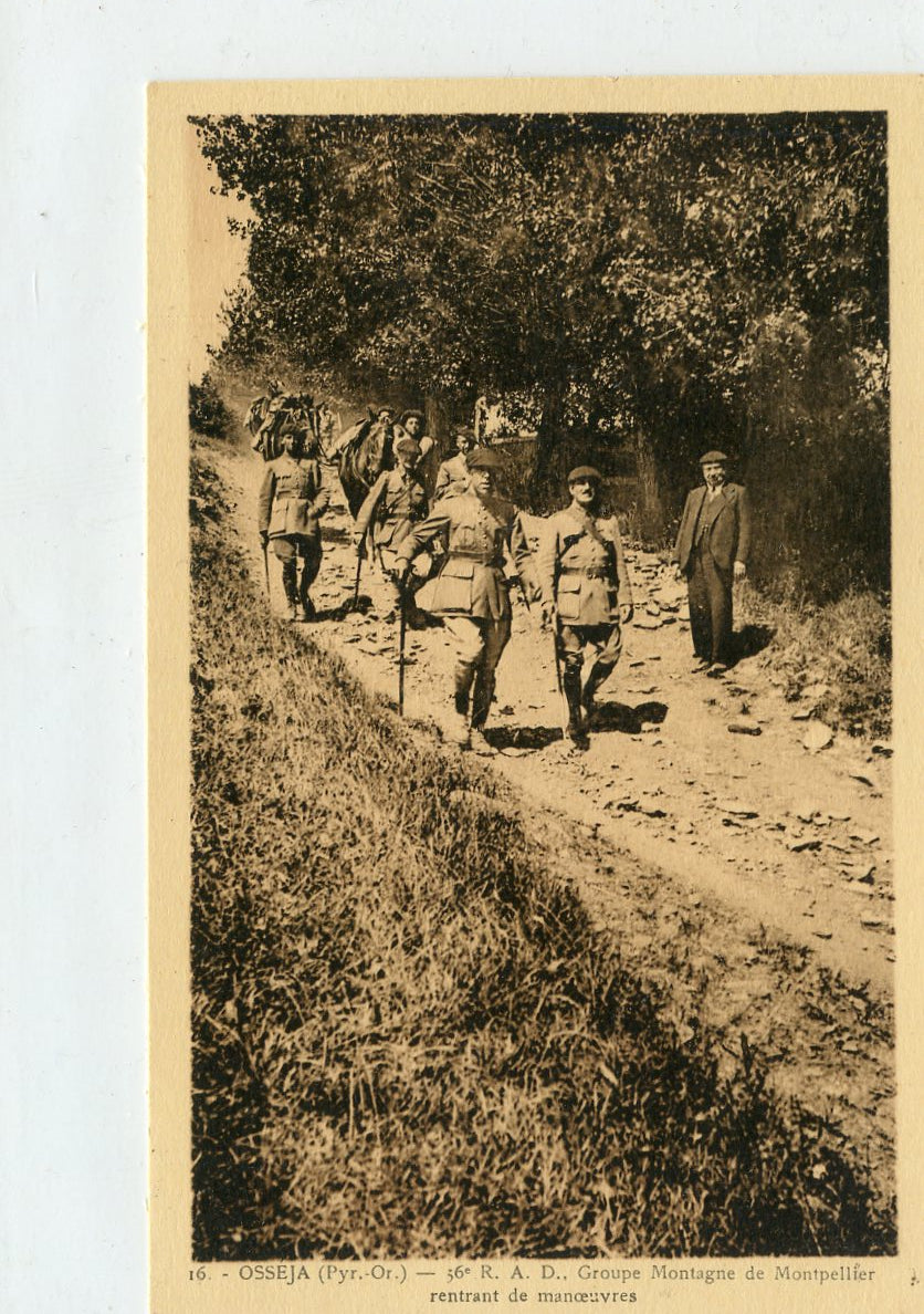 1939-1945 : CPA Osseja 56°RAD groupe montagne de Montpellier