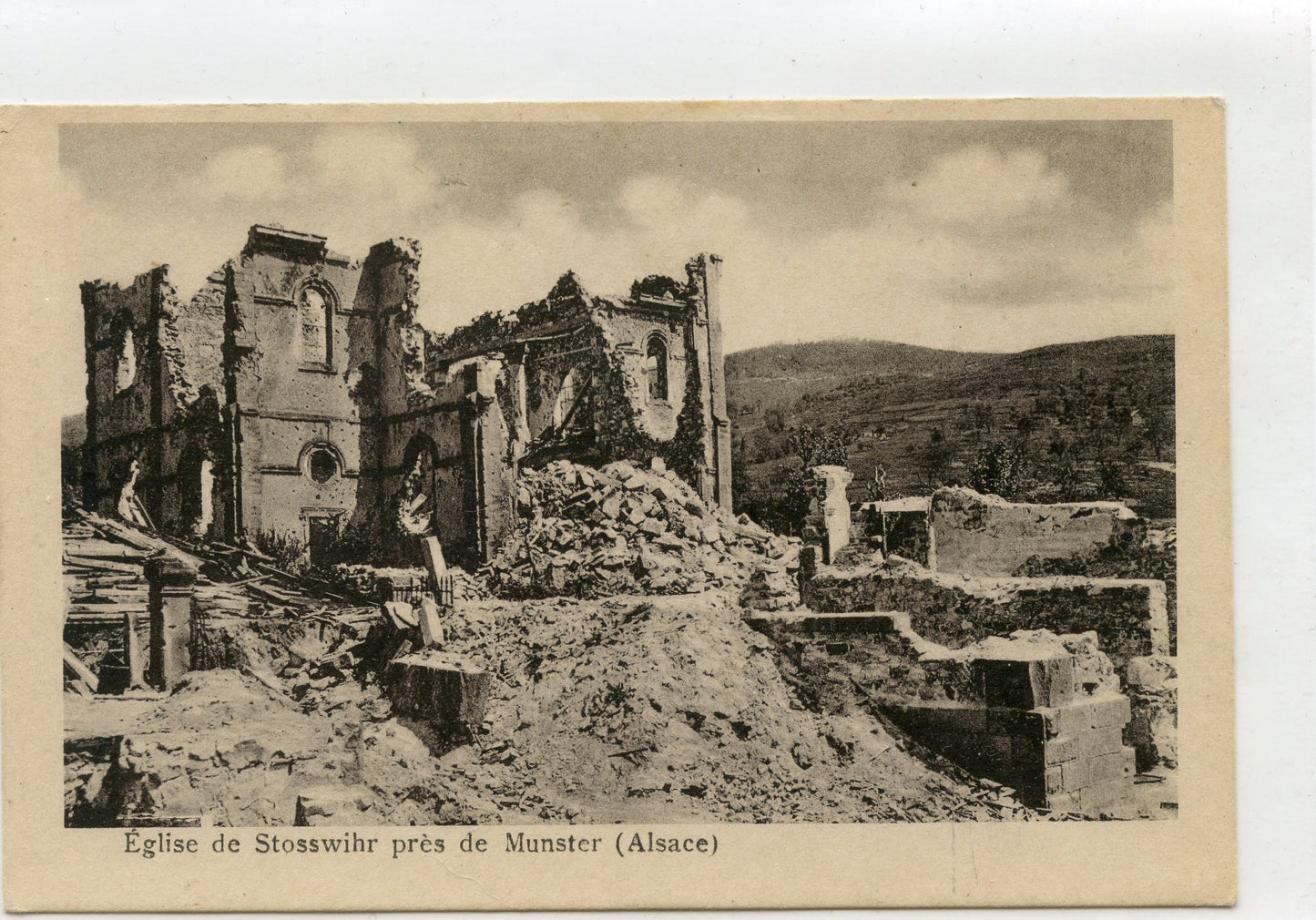 1914-1918 : CPA Haute Alsace église de Stosswihr près de Munster